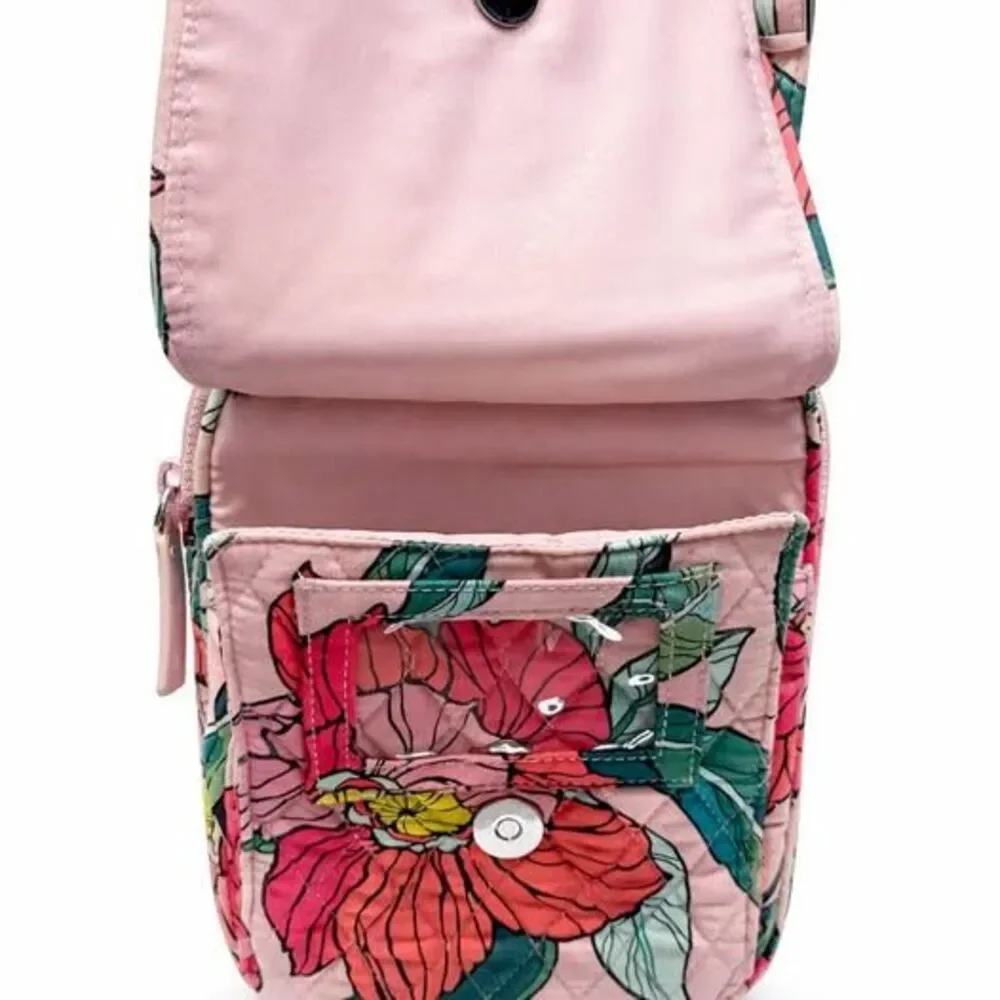 Vera Bradley Mini Hipster Bag Vintage Floral Purse Pink Flowers - Picture 3 of 8